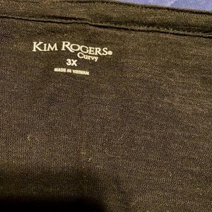 Kim Rogers knit jacket 3X sheer lapel detail. Worn only once. Excellent buy!